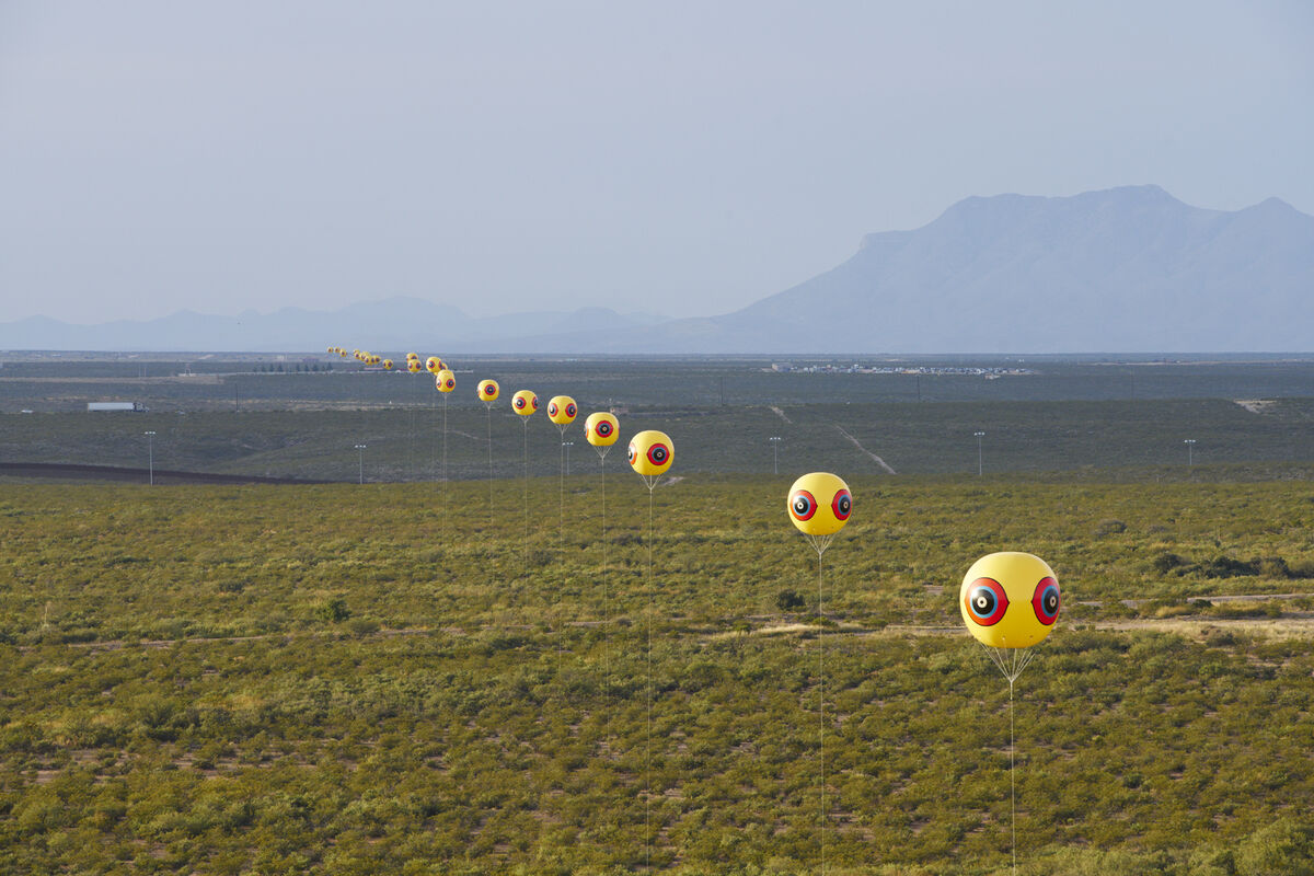 Postcommodity C2 A0 Repellent Fence 2 Fc2 A0 Valla Repelente 2015 Installation View At C2 A0 U S 2 F Mexico Border Douglas Az 2 F Agua C2 A0 Pieta C2 A0 Son 2015 Courtesy Of Postcommodity And Bockley Gallery